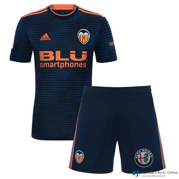 Valencia Trikot Auswarts Kinder 2018-19 Blau Fussballtrikots Günstig